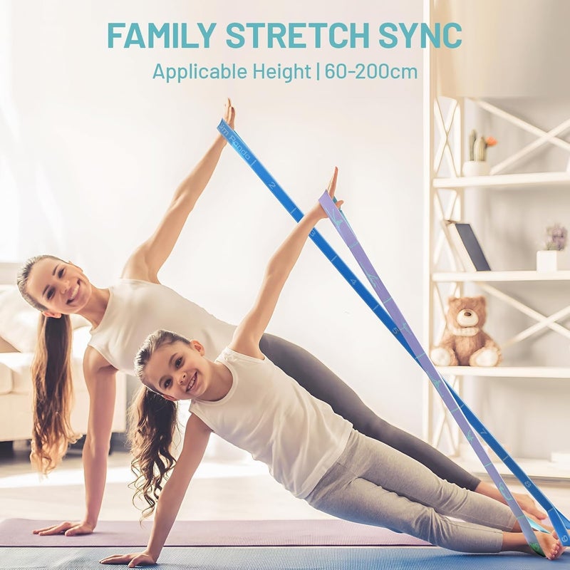 Slim Panda Stretch Strap, Dance Stretch Bands Flexibility, Elastic Yoga Stretching Strap with 9 Loops for Physical Therapy, Pilates, Yoga, Ballet, Gymnastics Stretching Bands for Exercise - Image 5